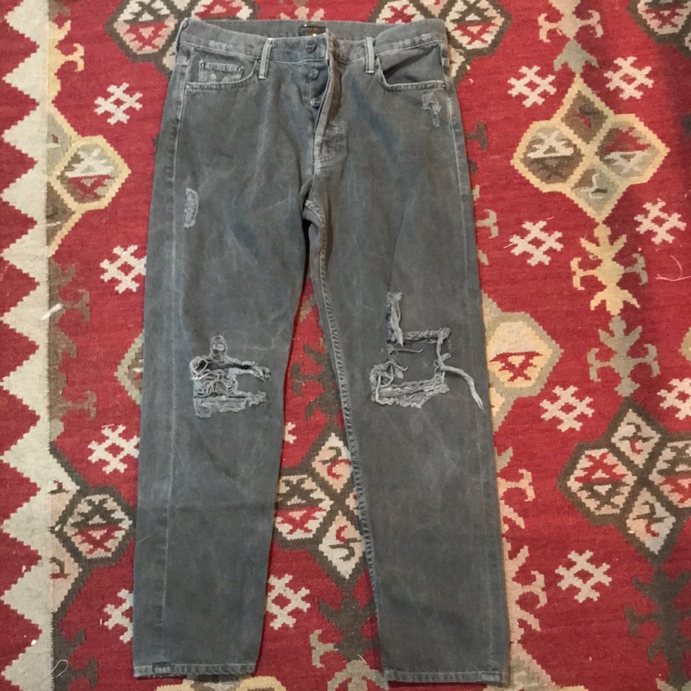 MOTHER Denim Grey “Cheeky” Jeans